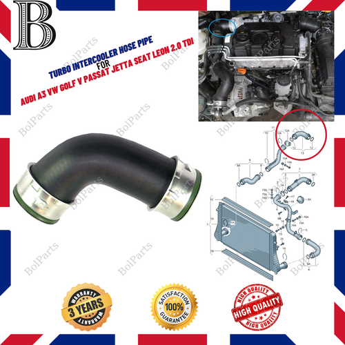 Turbo Intercooler Hose Pipe for VW GOLF MK5 JETTA MK5 PASSAT TOURAN