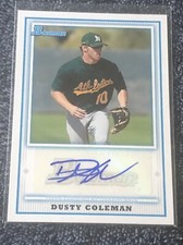 2010 Bowman Prospect Dusty Coleman Auto BPA-DC