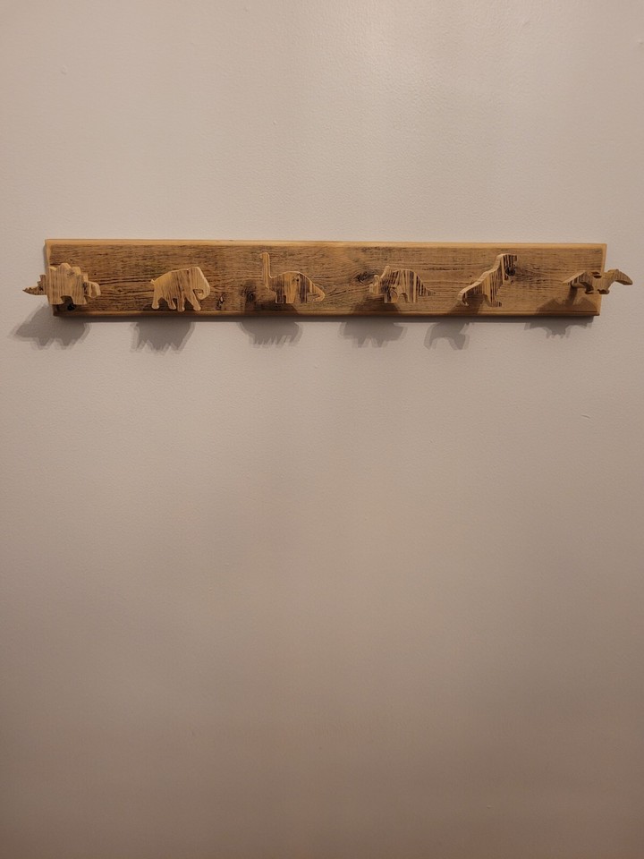 Reclaimed Cedar Dinosaur Coat Rack | eBay