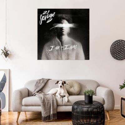 【額縁付き】 21savage I AM > I WAS A2ポスター Amazon.com: Gaoku 21 Savage Poster I Am I Was Album Cover