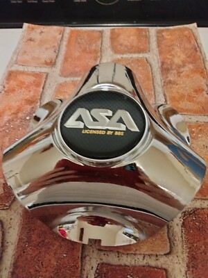 x1 ASA 6 spoke Chrome Custom Wheel Center Cap #8B509 #RS1 Licensed by BBS