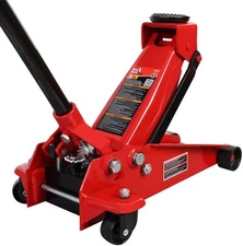 Jack Boss Torin Hydraulic Floor Jack Single Quick Lift Piston Pump, 3 Ton , Red