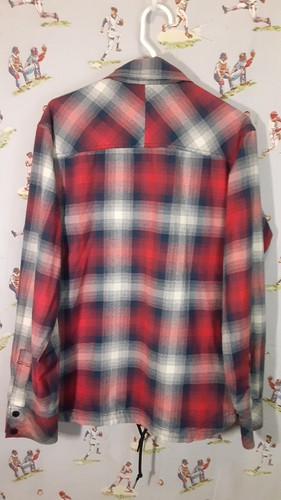 🌄 The North Face Fort Point Reversible Shacket Mens Medium Black Red Plaid - Picture 20 of 20