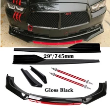 For Dodge Charger Front Bumper Lip Spoiler Splitter Rear Lip Side Skirt