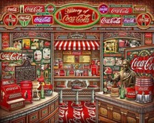 Springbok Puzzles Coca Cola History 1000 piece jigsaw puzzle