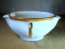 SAUCIERE GRAS / MAIGRE Porcelaine de LIMOGES Sauce Boat CHATRES sur CHER c1918