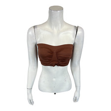 Breezies Set of 2 Seamless Underwire Bandeau Bras Cappucino/Ginger Large Size