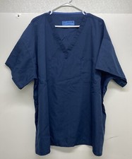 Lot Of 3 Aramark Unisex Scrub Top W/Pocket 3XLR RN49995 GS1818 3056 Navy 21-VA