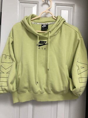 nike yellow crop sweatshirt