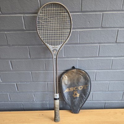 Ascot XR777 Vintage Squashschläger + Head Cover Sport - defekte Saiten
