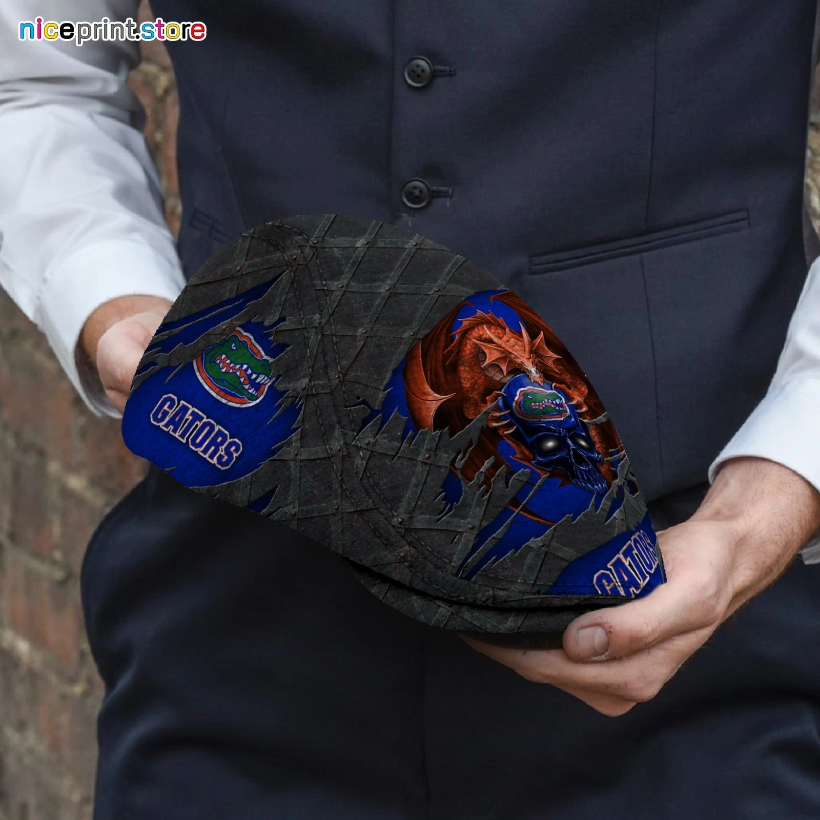 Florida Team Gators Jeff Cap Gators Driver Cap Camo Hat Flat Cap for Men