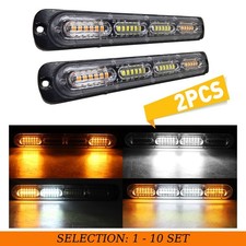 Yellowwhite Led Car Truck Atv Warning Hazard Strobe Runing Light Indicator 2-20