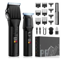 Professional Hair Clippers for Men Cordless Trimmers Kit with LED Display Ele...