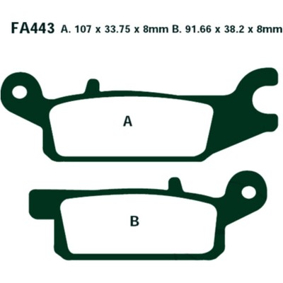 Bremsbeläge Bremsklotz Sinter R EBC vorne links Bremssteine brake pads sinte 4