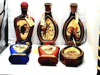 Beams Choice Whiskey Decanter Set Of 6 Vintage Collectors  Bottles