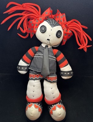 Jaded Jenny 18''  Goth Plush Doll Piercing RARE Designed By Tattoo Art Sean Beck
