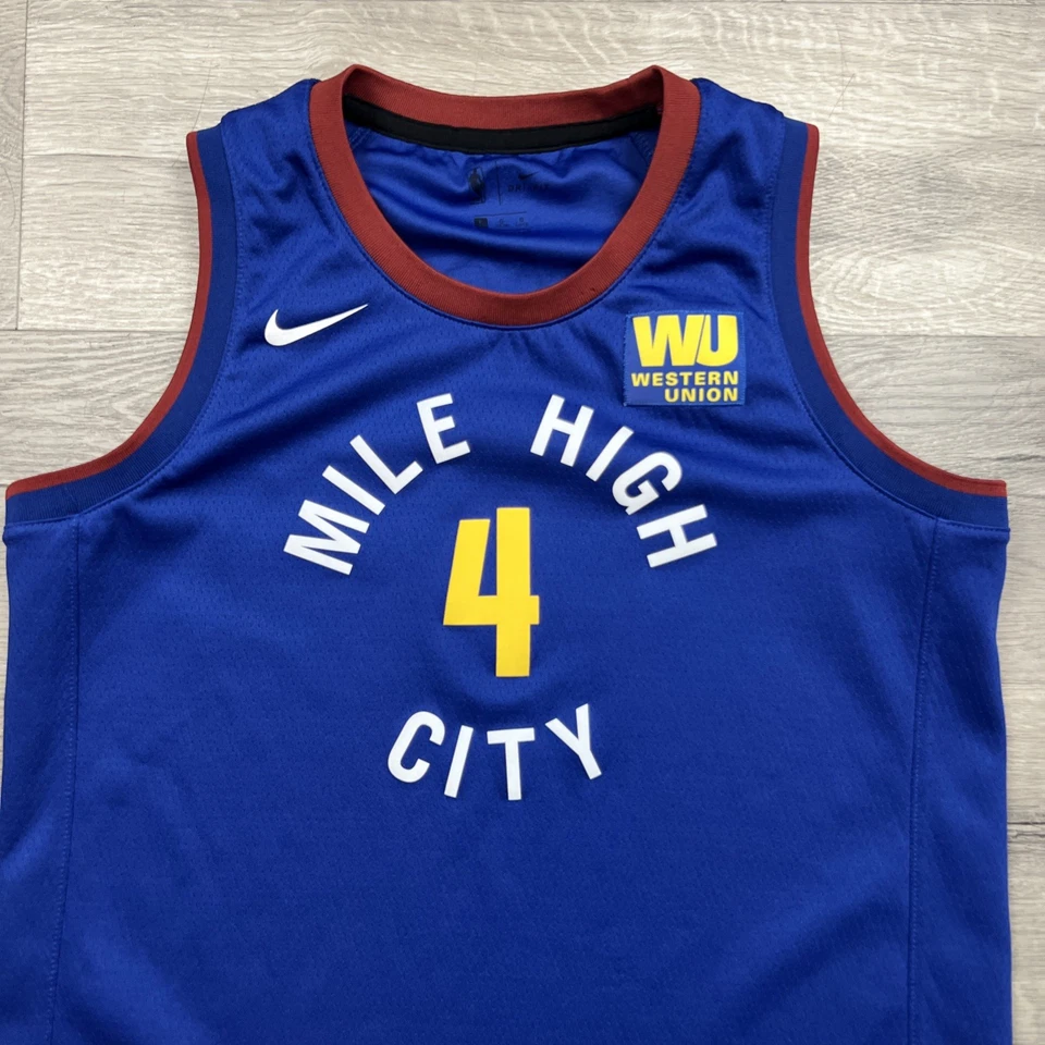 Camiseta deportiva joven Denver Nuggets Mile High City Paul Millsap #4 Nike grande L Foto 2 de 4