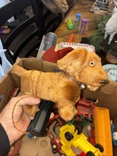 Vintage Japan Battery Operated Dog Toy 1950s Golden Retriever Dachshund 