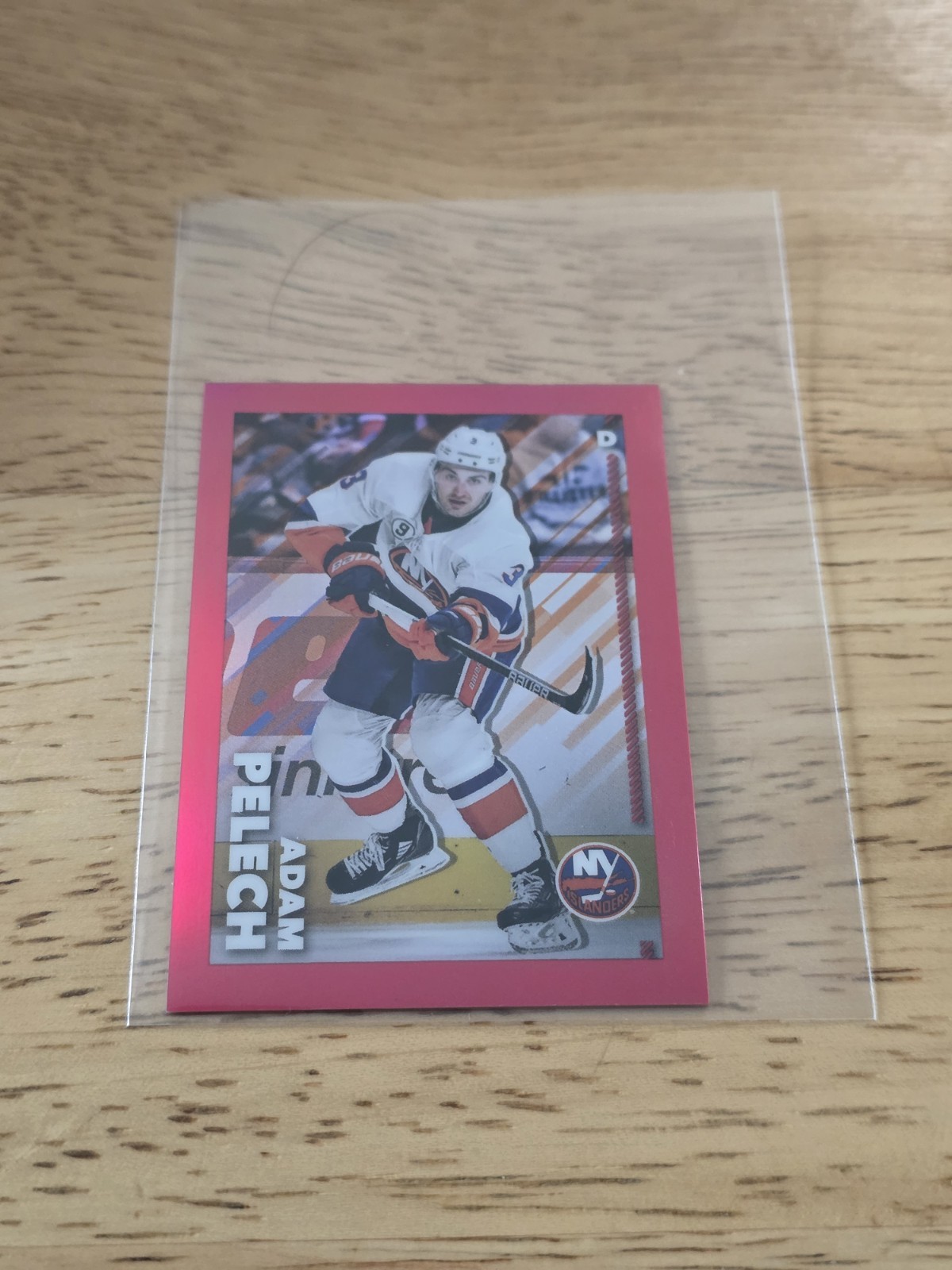 2022-23 Topps Chrome Stickers Red Refractors #314 Adam Pelech