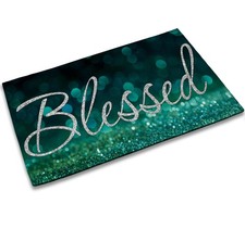 Blessed Door Mat 17 x 30 Inch,Blessed Glitter Welcome Doormat Decorative Home...