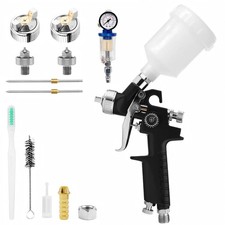 Mini Hvlp Gravity Feed Spray Gun 0.81.0mm Nozzle 125ml For Auto Touch Up Repair