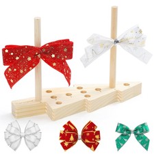 Bow Maker for Ribbon, Christmas Wooden Wreaths Bow Making Tool for Creating G...