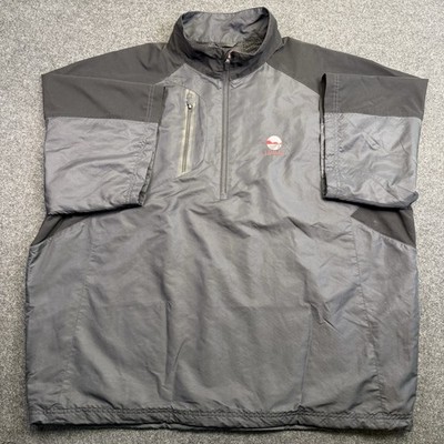 Zero Restriction Jacket 2XL Gray Tour Series 1/4 Zip Short Sleeve Golf Pullover