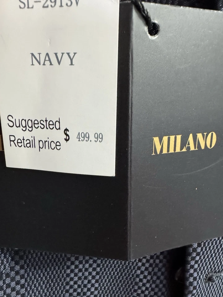 Chaqueta Blazer Milano Moda Azul Marino Para Hombre 38L Nueva Con Etiquetas 4 Botones Delanteros Foto 2 de 4