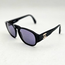 Lunettes de soleil noires CHANEL 01452 94305 logo marque coco monture plastiq...