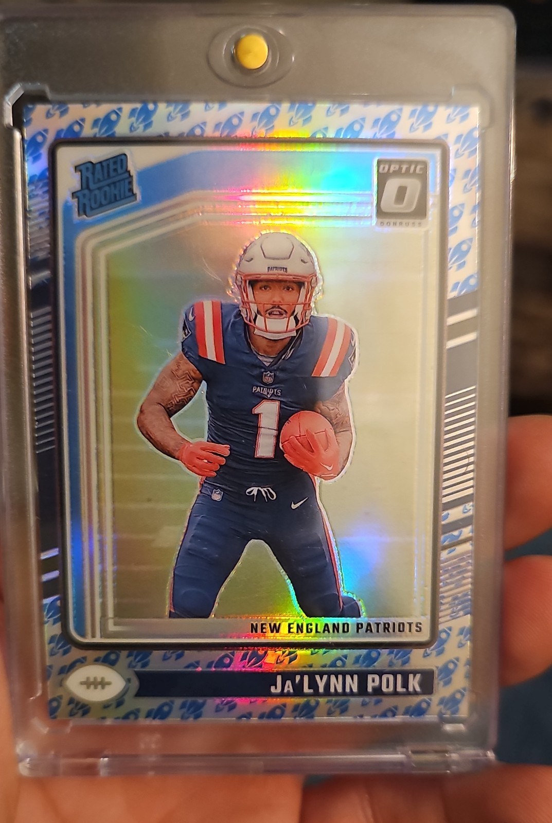 2024 Panini Donruss Optic - Rated Rookie Ja'Lynn Polk #240 Rocket Prizm (RC)