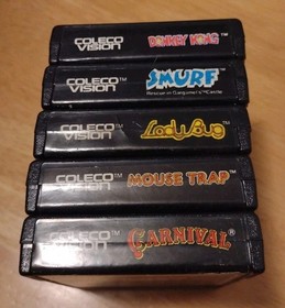 Lot of 5 ColecoVision Game Cartridges Mixed Titles 1982