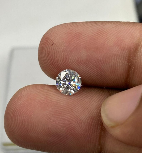 Piedra preciosa real de moissanita suelta redonda brillante de 0,30 quilates 4,45 mm para hacer joyas - Imagen 2 de 3