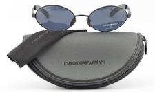 EMPORIO ARMANI Sunglasses 088-S 706 125 Oval Design Black Matte Summer Italy