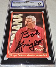 1993 Indiana Hoosiers Coach Bobby Knight Auto ISA CERTIFIED BOB KNIGHT AUTOGRAPH