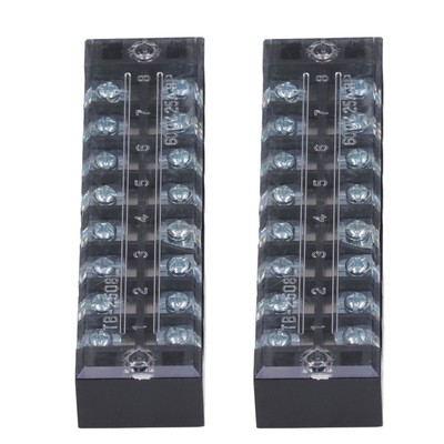 Terminal Strip Dual Rows High Current Screw Clamp Wire Barrier Block With Cov CB