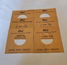 45 RPM 7" RECORD SLEEVES CO. SLEEVE 6 PACK SEE PHOTO DOT Records SLV397