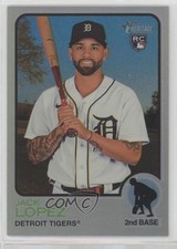 2022 Topps Heritage High Number Chrome Refractor 131/673 Jack Lopez #606 2f9