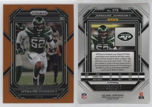 2022 Panini Prizm Rookies Orange Prizm /249 Jermaine Johnson II #375 Rookie RC