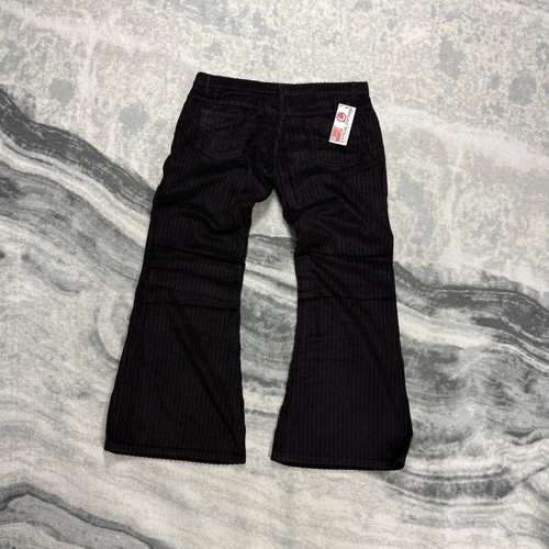 Vintage Criminal Damage 2000s 36" Faded Black Corduroy Wide Leg Flare Trousers - Picture 8 of 8