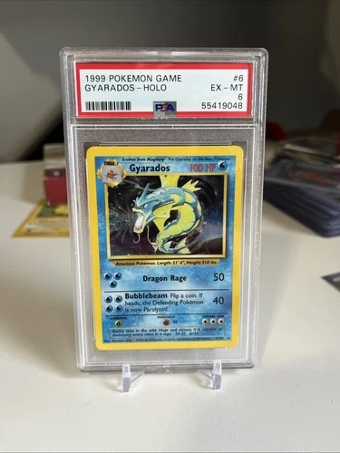 1999 POKEMON BASE SET UNLIMITED #6 GYARADOS-HOLO PSA 6