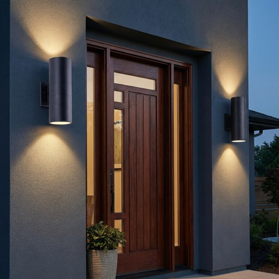 #ad 2 Pack 12#x27;#x27; Outdoor Wall LED Light Modern Black Porch Sconce Mount Metal Fixture $69.99