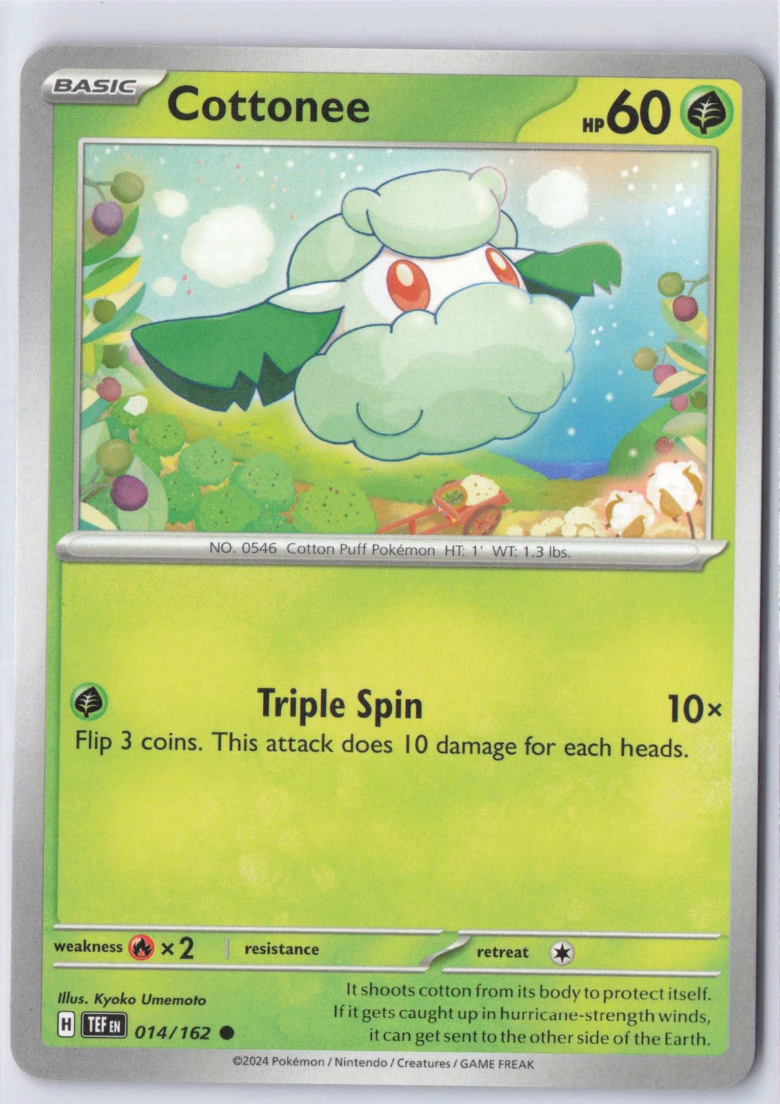 Cottonee Common SV: Prismatic Evolutions 007/131 NM
