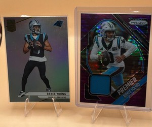 Panini Bryce Young Panthers 2024 Prizm/Donruss Elite Mem 2-Card Lot #26