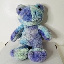 Build A Bear Hoppy Swirls 16  Plush SCENTED Tie-Dye Frog Blue Stuffed Animal Toy