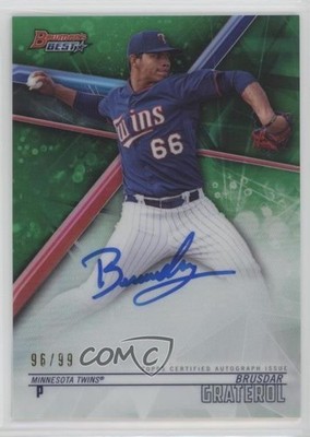 2018 Bowman's Best of Green Refractor 96/99 Brusdar Graterol #B18-BG Auto 08jk