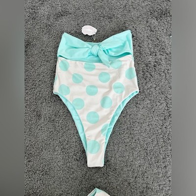 NWT Lolli Swim Strapless One Piece with Bow Detail