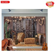 10x8ft Rustic Vintage Wooden House Backdrop - Perfect for Baby Showers & Parties