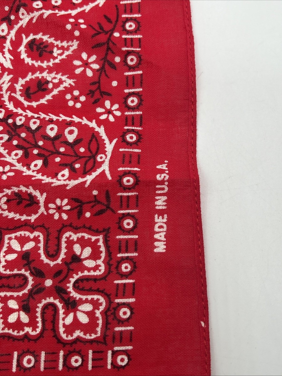 VTG 80s BANDANAS Crafted With Pride & Made In USA Blue Red White