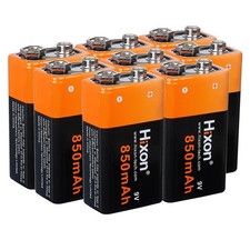 9V Lithium Rechargeable Batteries 9 Volt Li-Ion Battery andCharger Lot