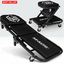 Folding Car Creeper Steel Black 330 Lb Garage Repair Six Casters Convertible Folding Car Creeper Steel Black 330 Lb Garage Repair Six Casters Convertible